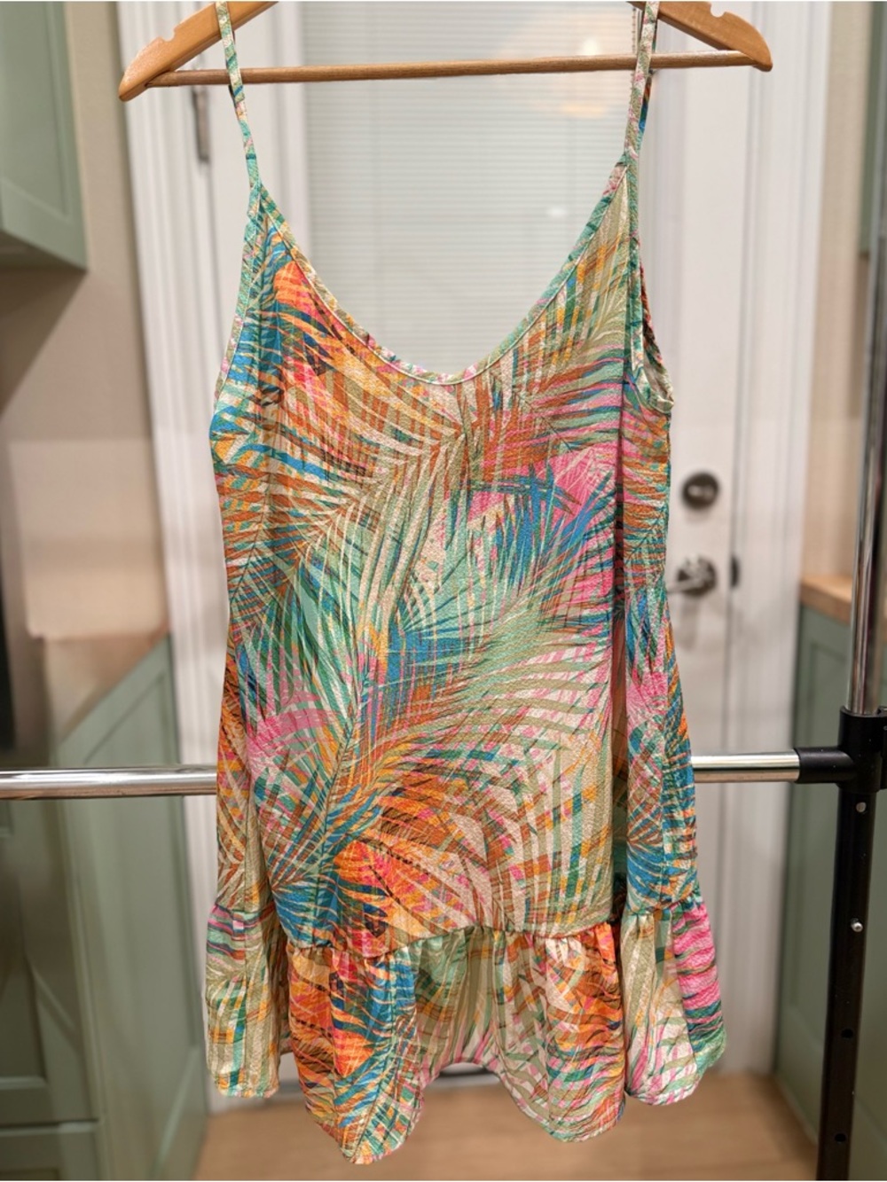 Hurley Tropical Palm Print Mini Dress in Multicolor